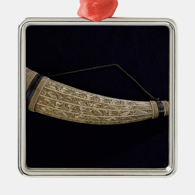 Oliphant av St. Hubert Julgransprydnad Metall (Framsidan)