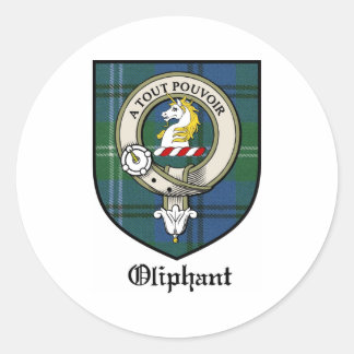 Oliphant Klan Vapensköld Badge Tartan Runt Klistermärke