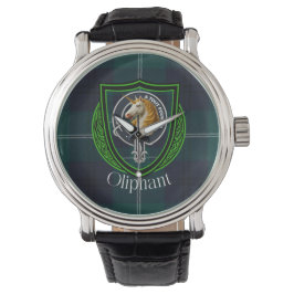 Oliphant Scottish Clan Tartan & Crest Armbandsur