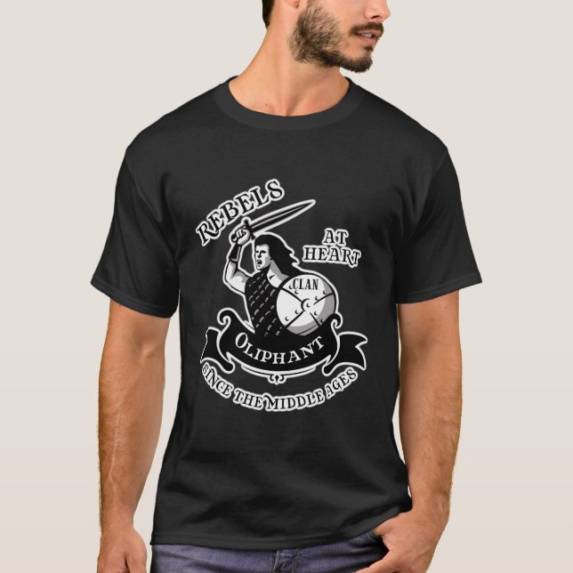 Oliphant Scottish Klan Namn Descendant T Shirt (Framsida)