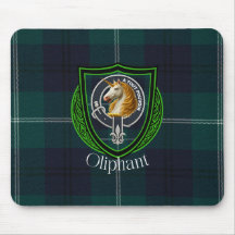 Oliphant skotska klan tartan och vapensköld