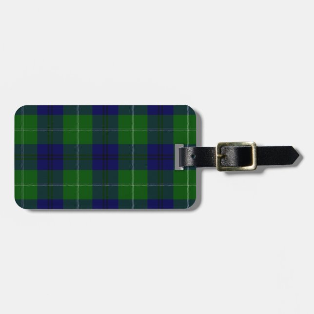 Oliphant tartan Blue grönt plaid Bagagebricka (Horisontell Framsida)
