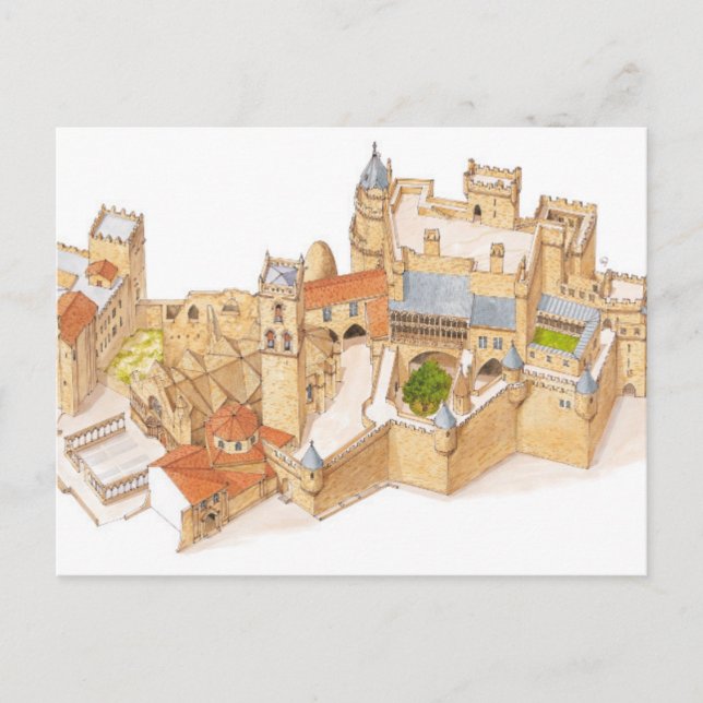 Olit Castle. Navarra Spanien Vykort (Framsida)