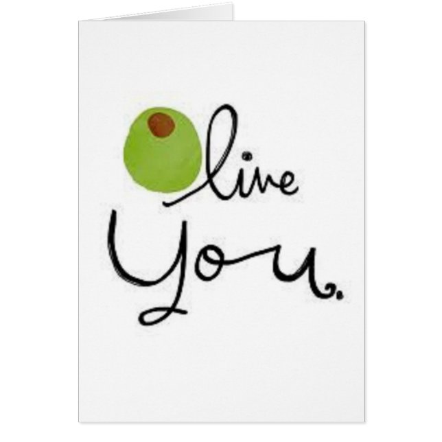 Oliv dig hälsningskort (Framsidan)