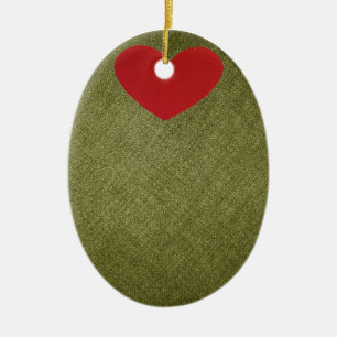 Oliv dig julprydnad julgransprydnad keramik