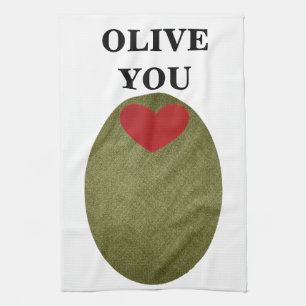 Oliv dig kökshandduk