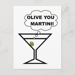 Oliv dig Martini Vykort