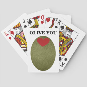 Oliv dig som leker kort kortlek