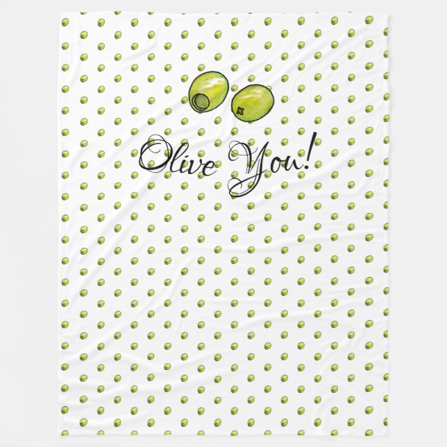 Oliv Fleecefilt (Framsidan)