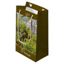 Oliv grönt Abstrakt Art Bridesmaid Monogram Small