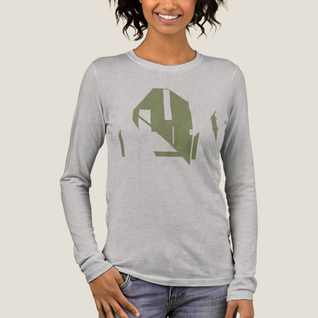 Oliv grönt Abstrakt för geometriska former T Shirt (Framsida)