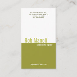 Oliv grönt avdelarvisitkort för klassiker visitkort