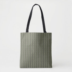 Oliv grönt Blommigt Rand Tote Bag Tygkasse