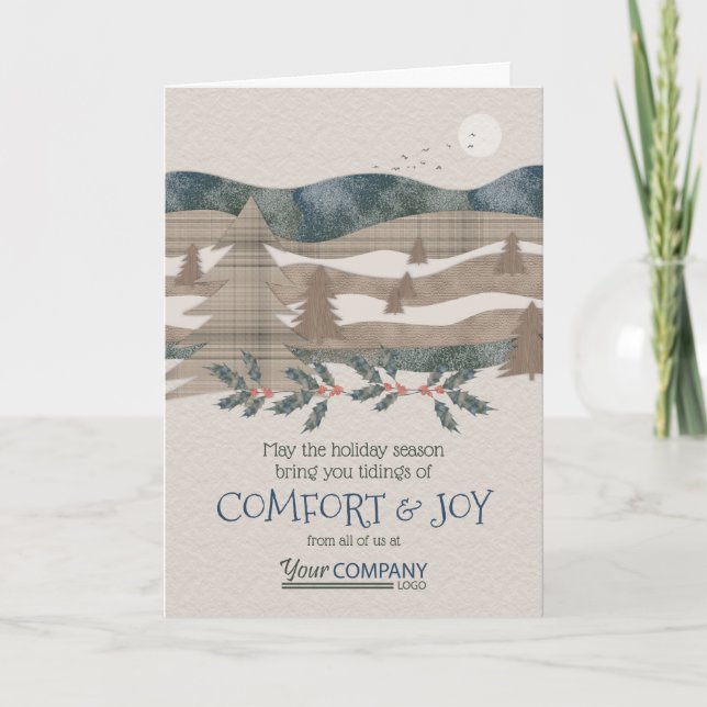 Oliv grönt, Blue Nature Company Helgdagskort Kort (Framsida)