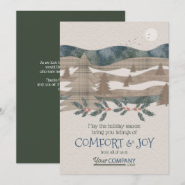 Oliv grönt, Blue Nature Company Helgdagskort Kort