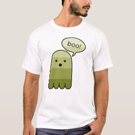 Oliv grönt Boo Ghost Halloween T Shirt