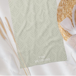 Oliv grönt botanisk Anpassningsbar för tidslös Ele Kökshandduk