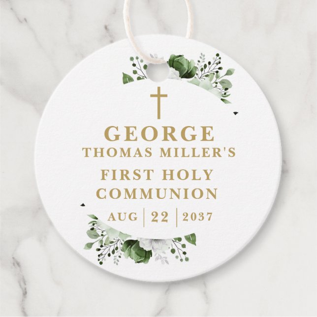 Oliv grönt botaniska moderna första Heligan Gåvor Etiketter (Framsida)