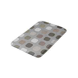 Oliv grönt Brown Mauve Taupe Round Square Art Badrumsmatta