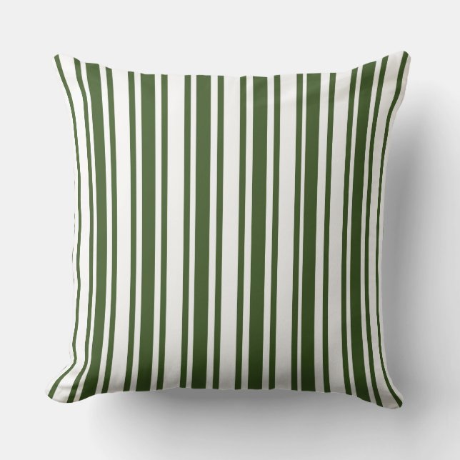 Oliv grönt/brun. Toffee Multi Rand Pillow Kudde (Framsida)