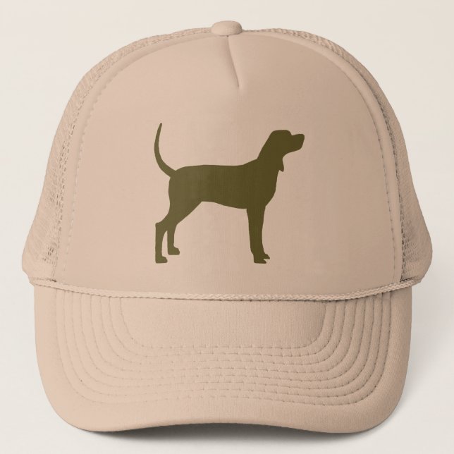 (Oliv grönt) CoonhoundSilhouette, Keps (Framsida)