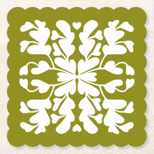 Oliv grönt deco underlägg papper