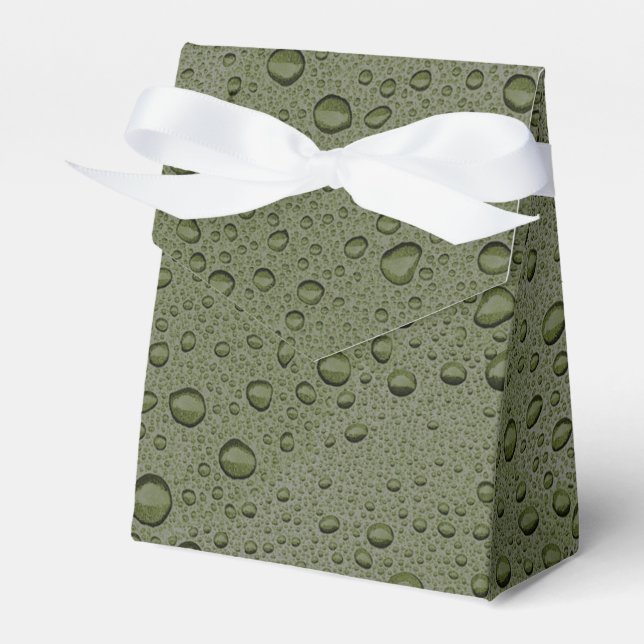 Oliv grönt droppar i vatten presentaskar (Framsidan Sidan)