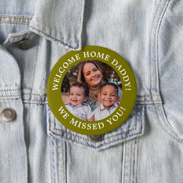 Oliv grönt enkel meddelandepil och foto knapp (In Situ)