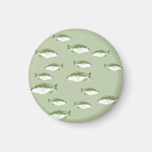 Oliv grönt fisk magnet