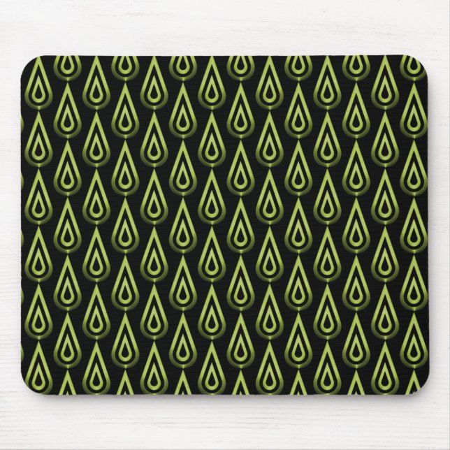 Oliv grönt Flickering Flames Mousepad Musmatta (Framsidan)