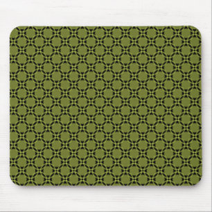 Oliv grönt Funky Circles Mousepad Musmatta