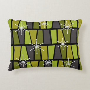Oliv grönt Geometric MCM-Abstrakt Prydnadskudde