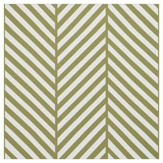 Oliv grönt Herringbone Large  Tyg (Provkarta)