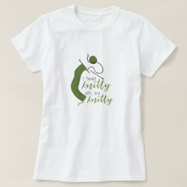 Oliv grönt jag känner Knitty, Oh Knitty T Shirt