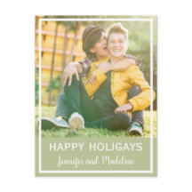 Oliv grönt julfoto för HBT Lycklig-ligayska