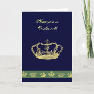 Oliv grönt kronadesigner - inbjudan