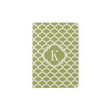 Oliv grönt kvatrefolielmonogram