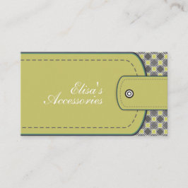 Oliv grönt läderutseende och mönster-anpassningsba visitkort