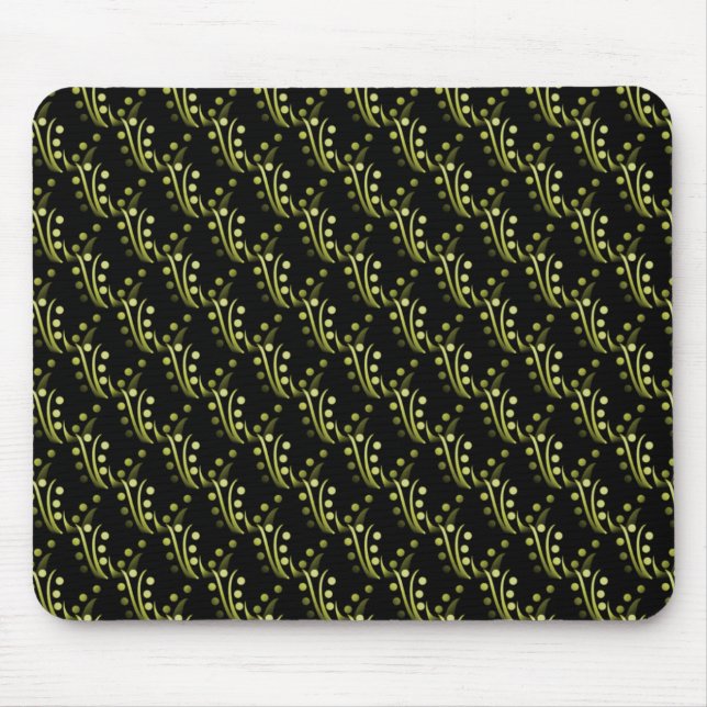 Oliv grönt Luxurious Glam Mousepad Musmatta (Framsidan)