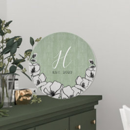 Oliv grönt Magnolia Flower-Anpassningsbar