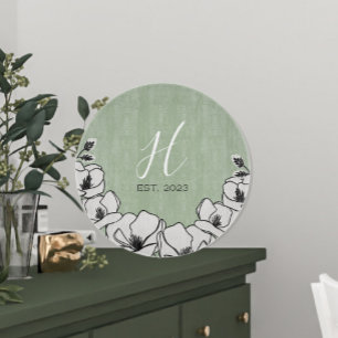 Oliv grönt Magnolia Flower-Anpassningsbar