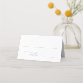 Oliv grönt minimalistisk Grönt, 4 Bröllop Placeringskort