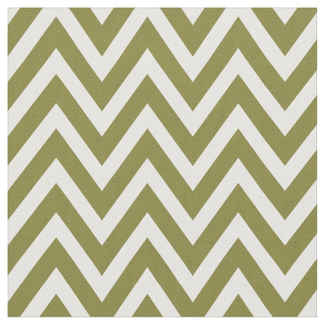 Oliv grönt Modern Chevron Rand Tyg (Närbild)