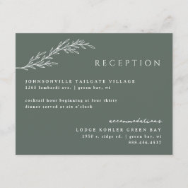 Oliv grönt, modern, stenig botanisk information tilläggskort