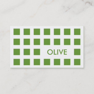 oliv grönt (modet kvadrerar), visitkort