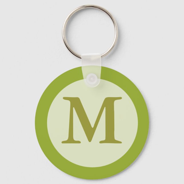 oliv grönt monogram nyckelring (Framsida)