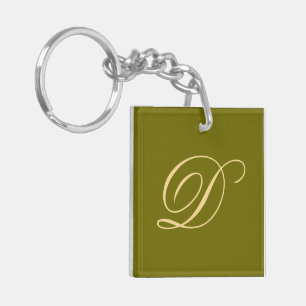 Oliv grönt Monogrammed Anpassningsbar Initial Mono