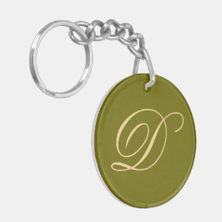 Oliv grönt Monogrammed Anpassningsbar Initial Mono