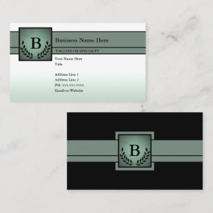 (oliv grönt) monogrammed professionell, visitkort