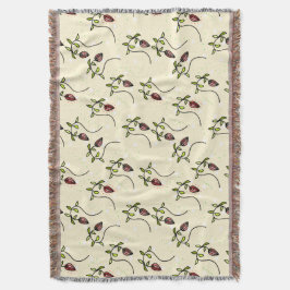 Oliv grönt mönster filt